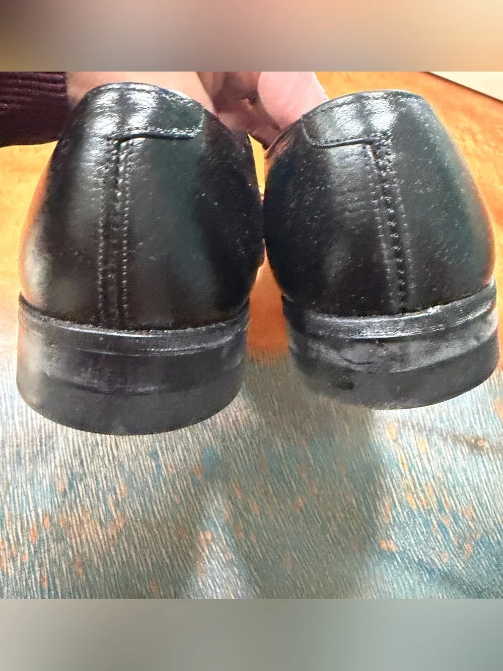 Vintage Deadstock Nunn Bush Classic Black Dress Shoes size 9 NIB